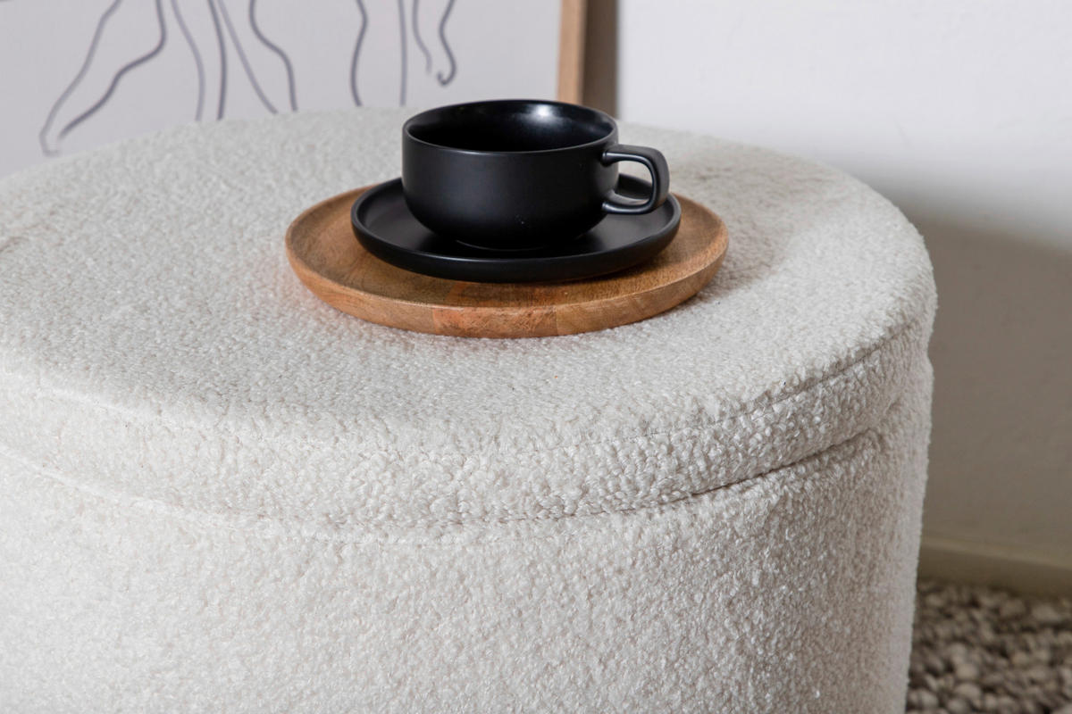 SITTPUFF i  - vit, Design, textil (51/43/51cm) - Livetastic