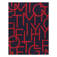 PLAID Bold Script 130/170 cm  - Blau/Rot, Basics, Textil (130/170cm) - Tommy Hilfiger