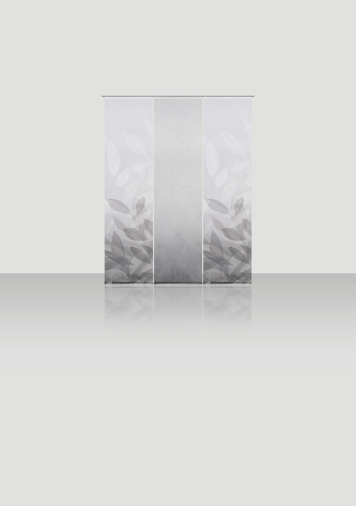 FLÄCHENVORHANG  3 Stück  halbtransparent   60/245 cm  - Grau, Natur, Textil (60/245cm) - Novel
