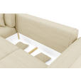 ECKSOFA Beige Cord  - Chromfarben/Beige, KONVENTIONELL, Kunststoff/Textil (195/293cm) - Carryhome