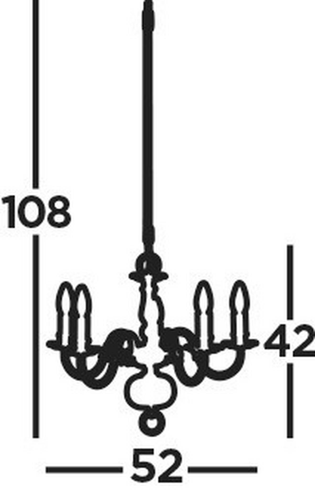 KRONLEUCHTER 52/108 cm   - Messingfarben, Design, Metall (52/108cm)
