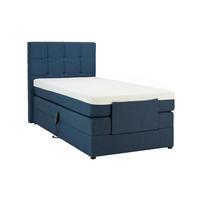BOXSPRINGBETT 120/200 cm  in Blau  - Blau/Schwarz, Basics, Holzwerkstoff/Kunststoff (120/200cm) - Moderano