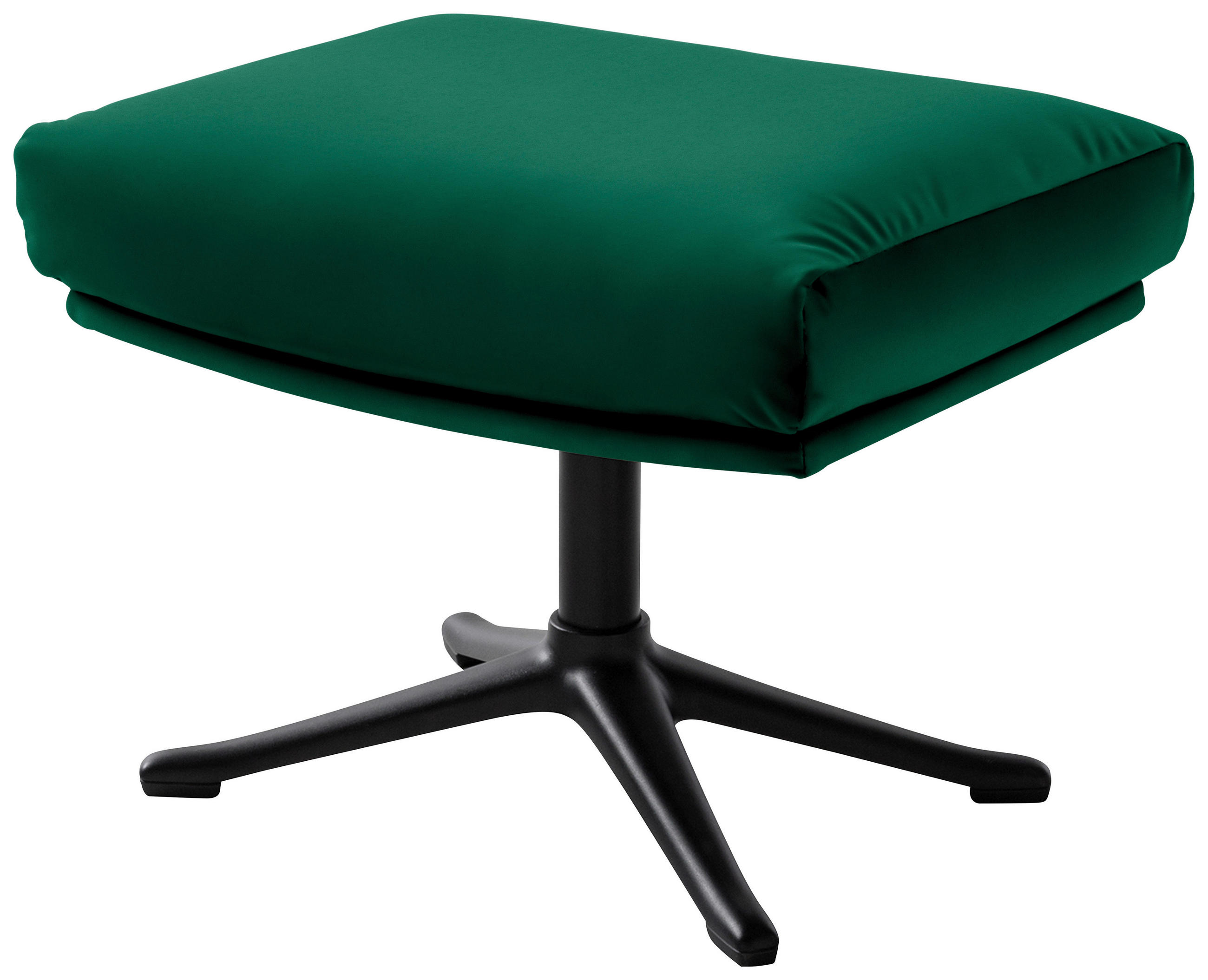 HOCKER in Textil Dunkelgrün  - Dunkelgrün/Schwarz, Design, Textil/Metall (51/37/41cm) - home24