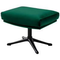 HOCKER in Textil Dunkelgrün  - Dunkelgrün/Schwarz, Design, Textil/Metall (51/37/41cm) - home24