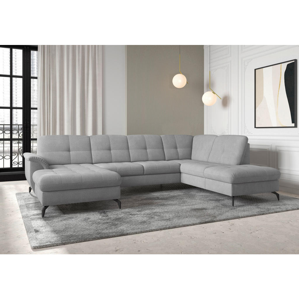 Sit & More SEDACIA SÚPRAVA, textil, sivá