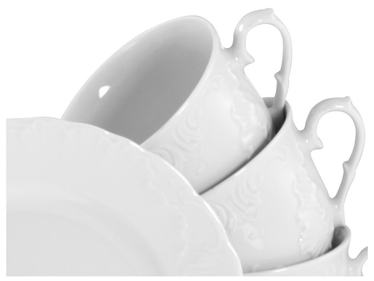 KAFFEESERVICE Weiß Rokoko weiss 18-teilig  - Weiß, Basics, Keramik - Creatable