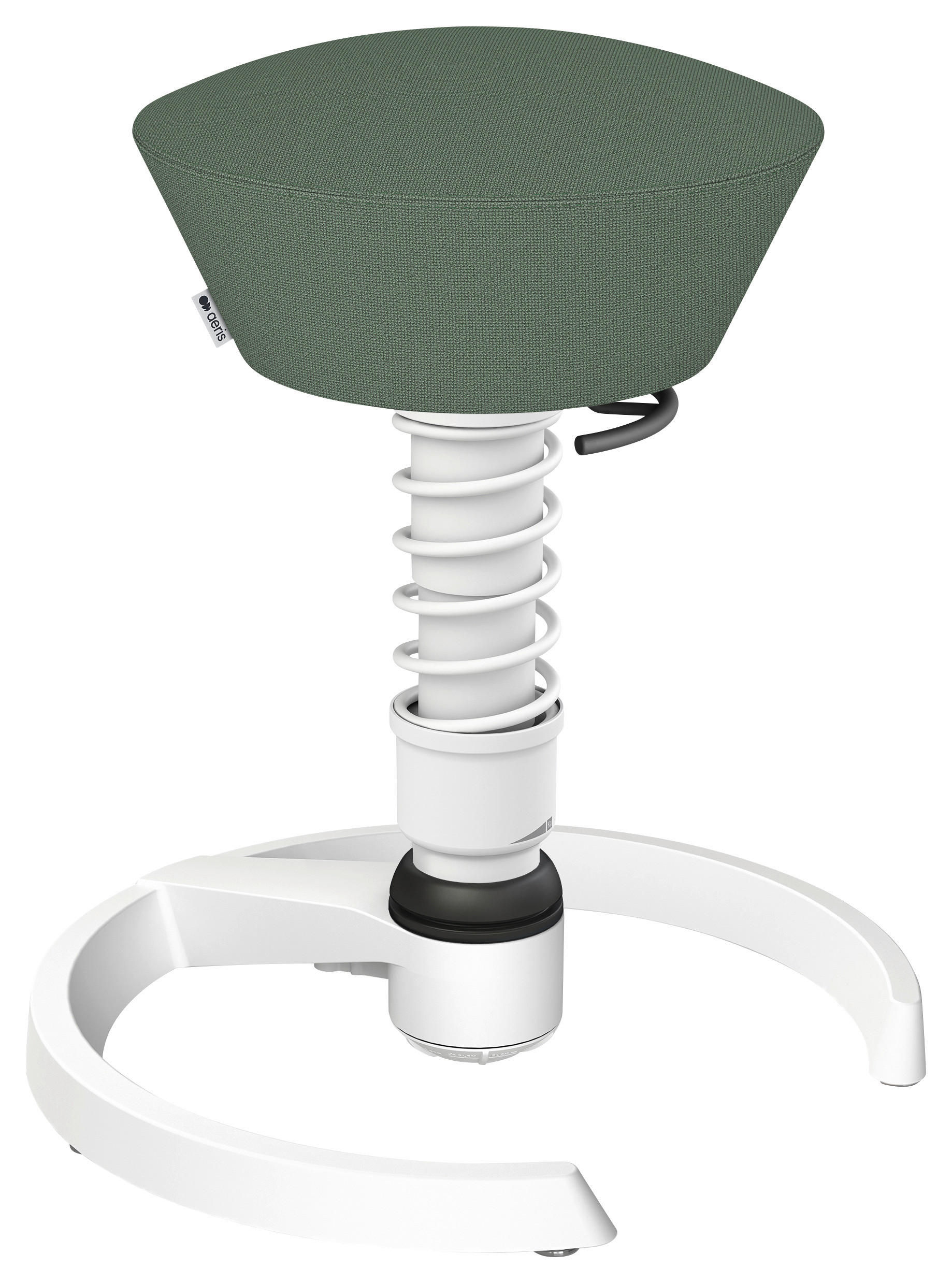 BÜROHOCKER recycel-Polyester   Weiss, Pastellgrün  - Weiss/Pastellgrün, Basics, Textil/Metall (55/45,66/55cm) - Aeris
