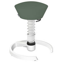 BÜROHOCKER recycel-Polyester Weiß, Pastellgrün  - Pastellgrün/Weiß, Basics, Textil/Metall (55/45,66/55cm) - Aeris