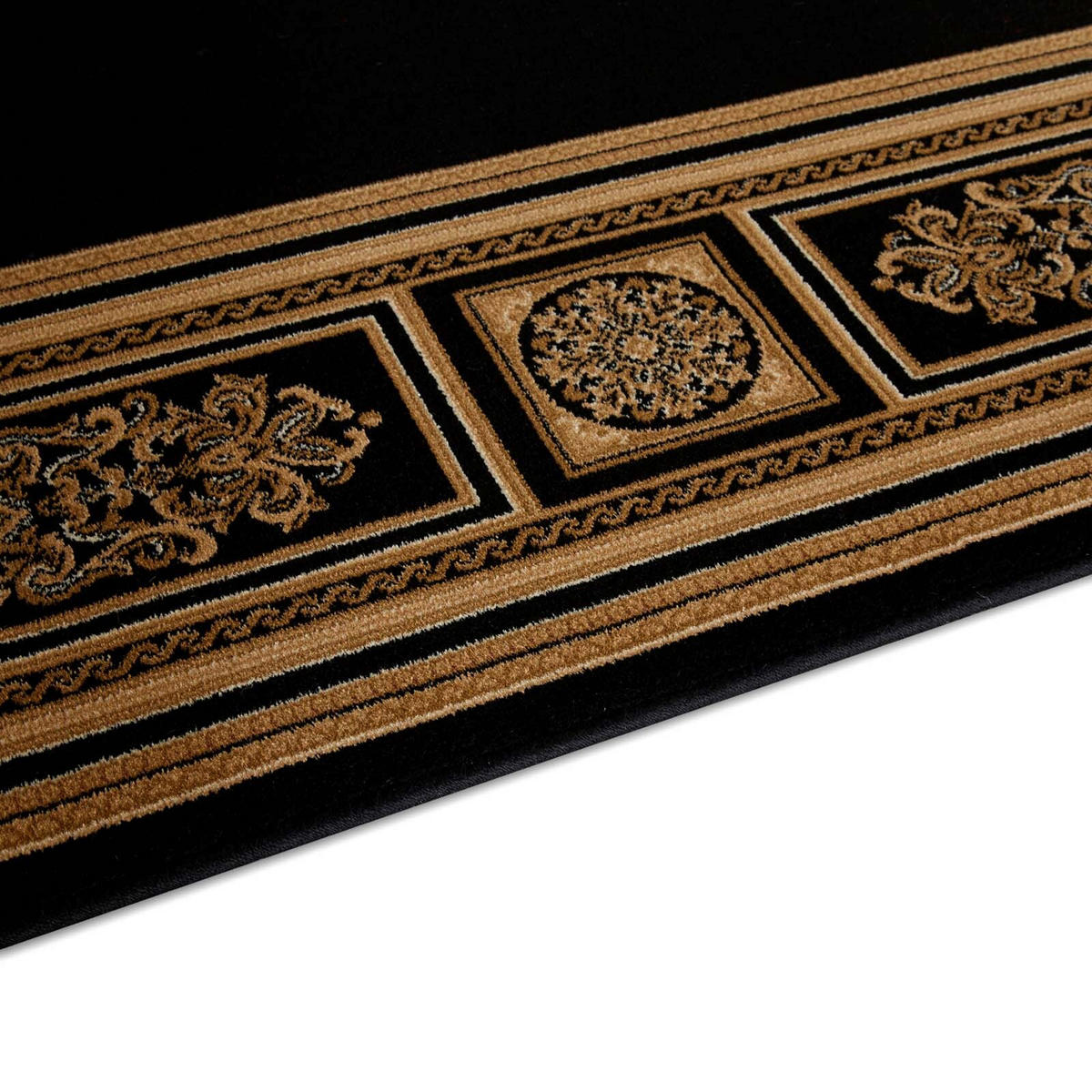 WEBTEPPICH 133/195 cm Schwarz, Honig rechteckig  - Schwarz/Honig, Basics, Textil (133/195cm) - Novel