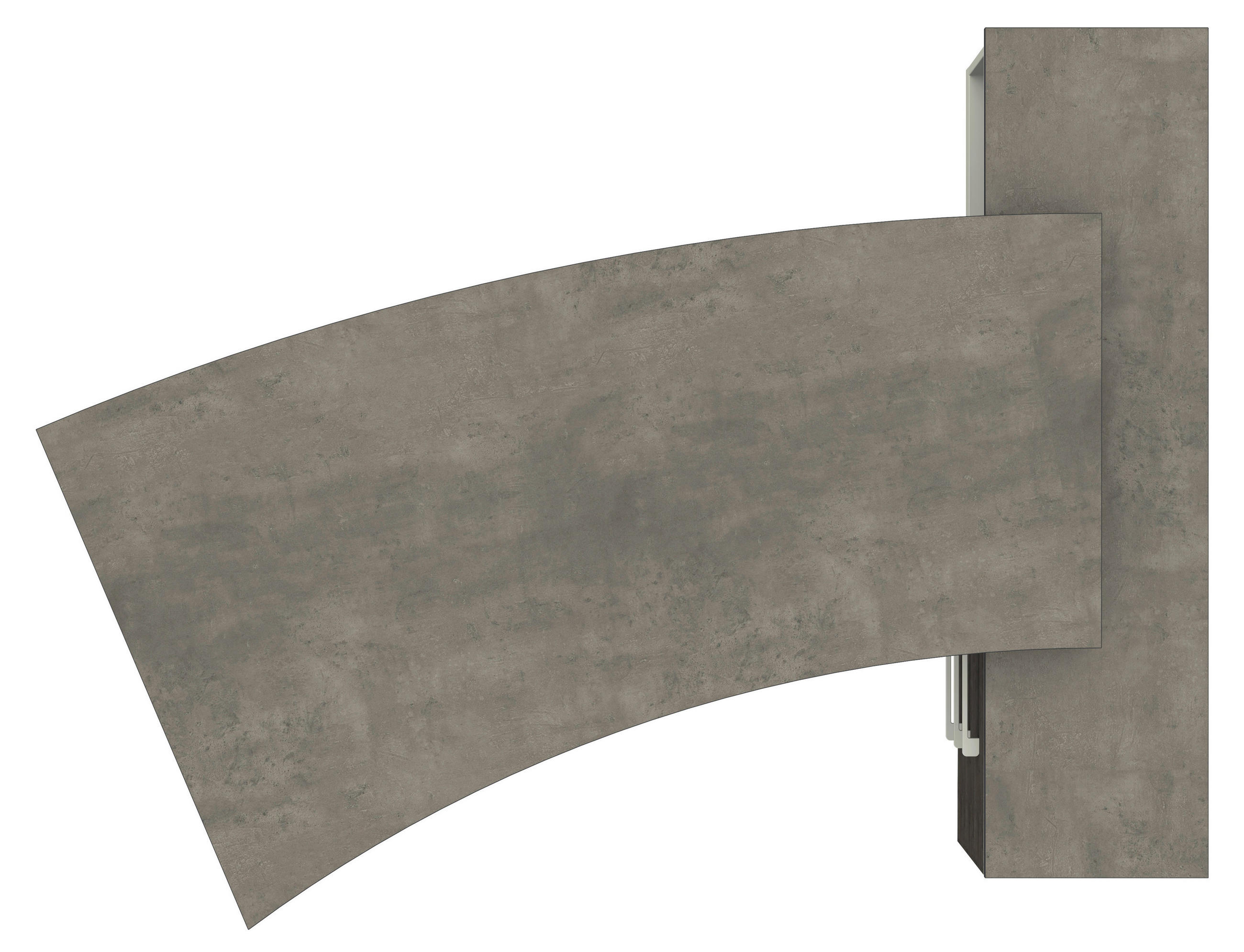 ECKSCHREIBTISCH  in Graphitfarben, Weiß  - Alufarben/Graphitfarben, Design, Holzwerkstoff/Metall (160/200cm) - Moderano