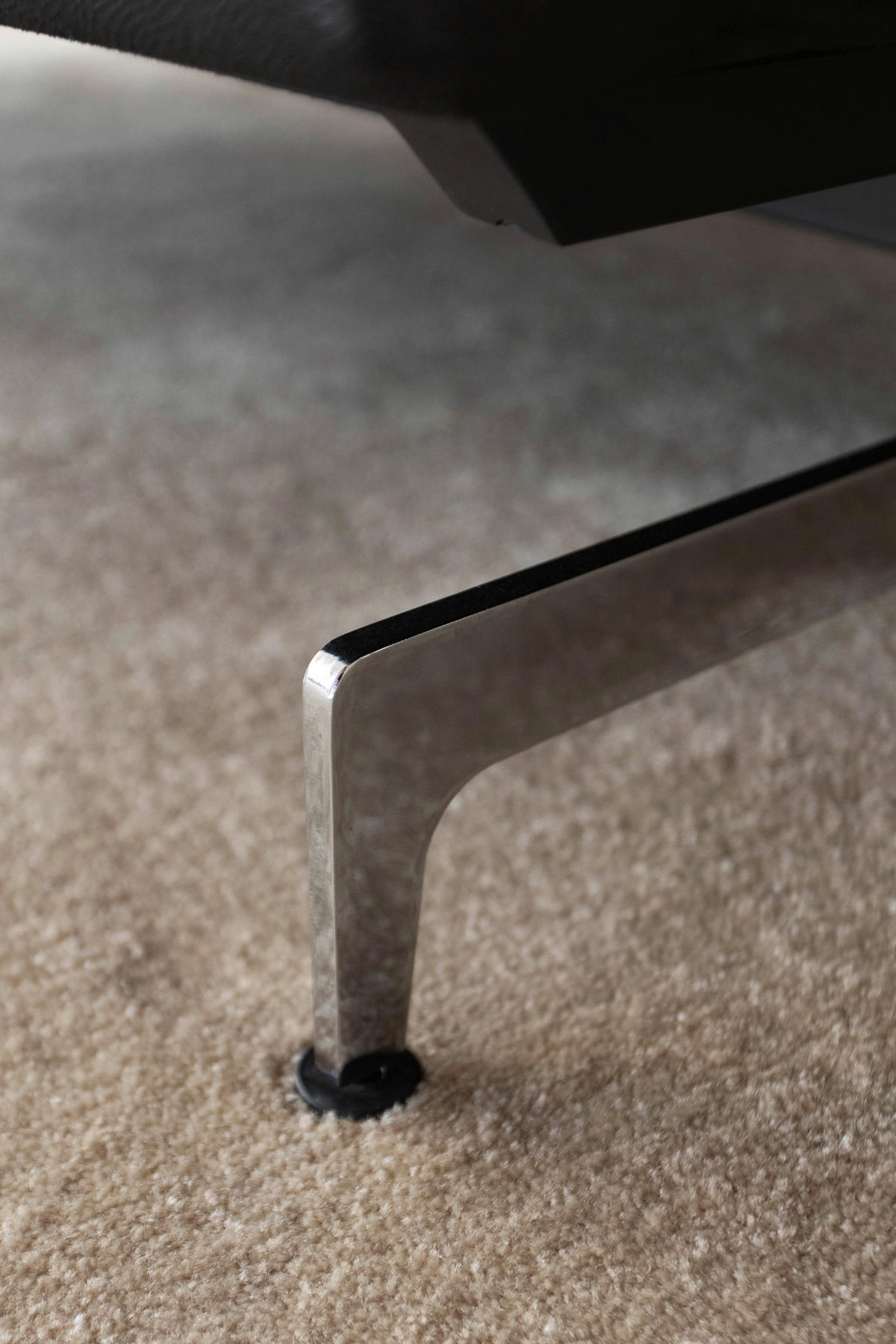 SCHLAFSOFA Lederlook Schwarz  - Chromfarben/Schwarz, Design, Textil/Metall (178/83/93cm) - Niels Andersson