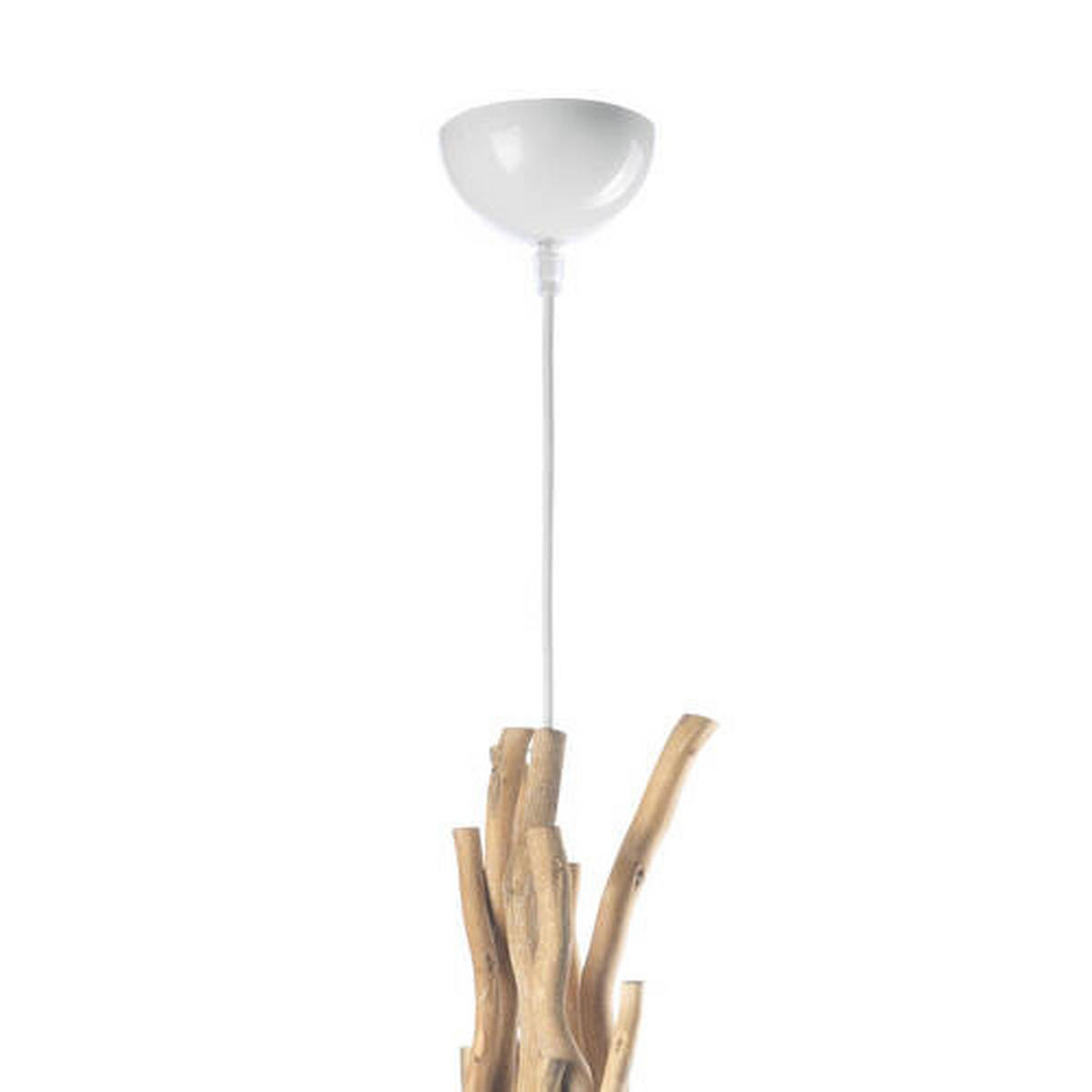 ZÁVĚSNÉ SVÍTIDLO, 40/110 cm  - bílá/pískové barvy, Natur, dřevo/textil (40/110cm)