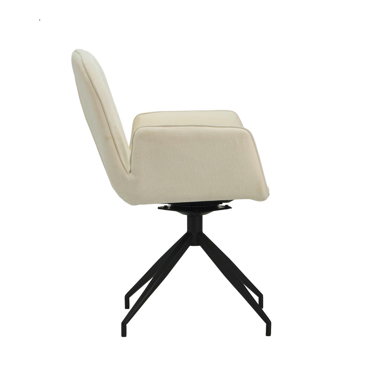 STOLIČKA S PODRÚČKAMI, ženilka, krémová, biela, béžová - čierna/biela, Modern, kov/textil (61/89/62cm) - MID.YOU