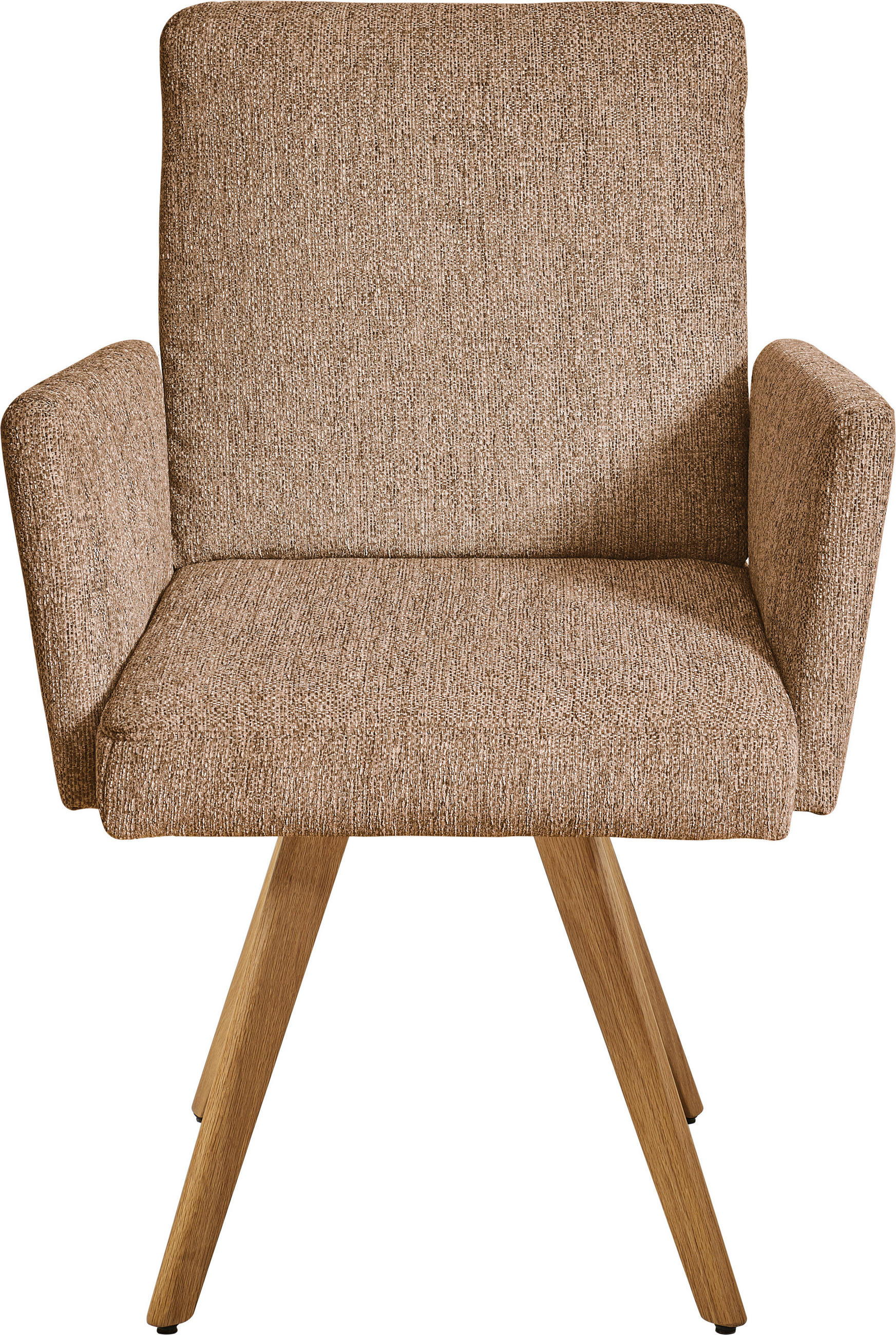 ARMLEHNSTUHL  in Flachgewebe  - Eichefarben/Orange, Design, Holz/Textil (56/92/60cm) - Dieter Knoll