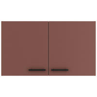 KÜCHENOBERSCHRANK 100/57,6/34,6 cm  in Rotbraun  - Rotbraun/Anthrazit, Basics, Holzwerkstoff/Metall (100/57,6/34,6cm) - Optifit