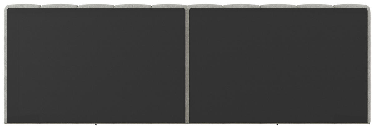 POLSTERBETT 160/200 cm  Hellgrau  - Hellgrau/Schwarz, Design, Holz/Kunststoff (160/200cm) - Carryhome