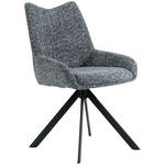 STUHL - Schwarz/Grau, Design, Textil/Metall (55/89/61cm) - Ambia Home