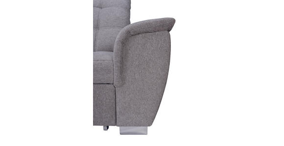 ECKSOFA Dunkelbraun Chenille Bettkasten, Schlaffunktion, Rücken echt, Kopfteilverstellung, Liegefläche im Originalstoff  - Chromfarben/Dunkelbraun, KONVENTIONELL, Kunststoff/Textil (205/260cm) - Carryhome