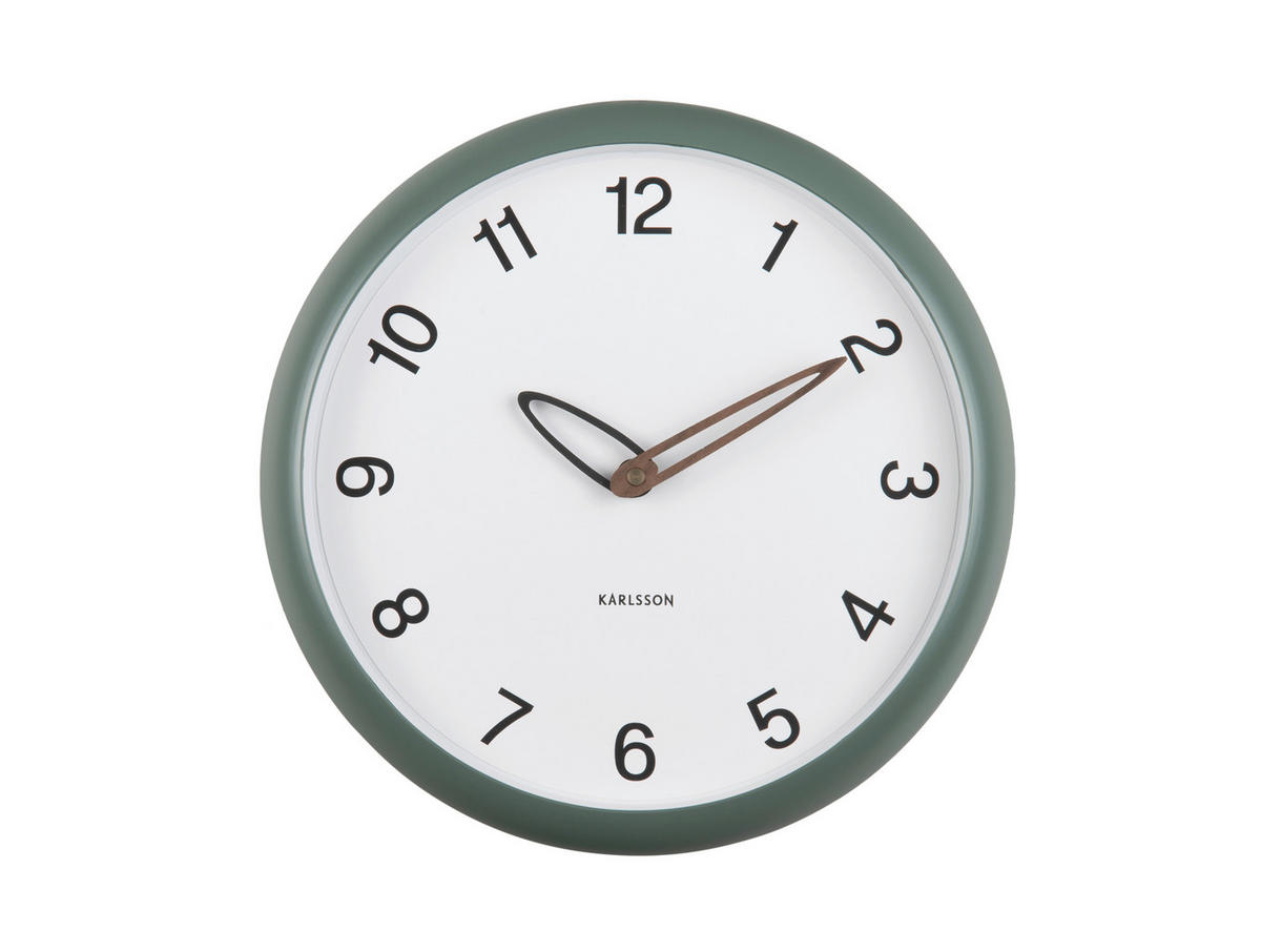 WANDUHR 30 cm   - Grün, Basics, Kunststoff (30cm) - Karlsson