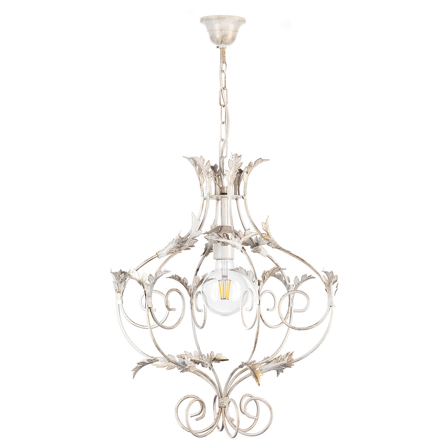 HÄNGLAMPA 45/105 cm  - vit, Klassisk, metall (45/45/105cm)