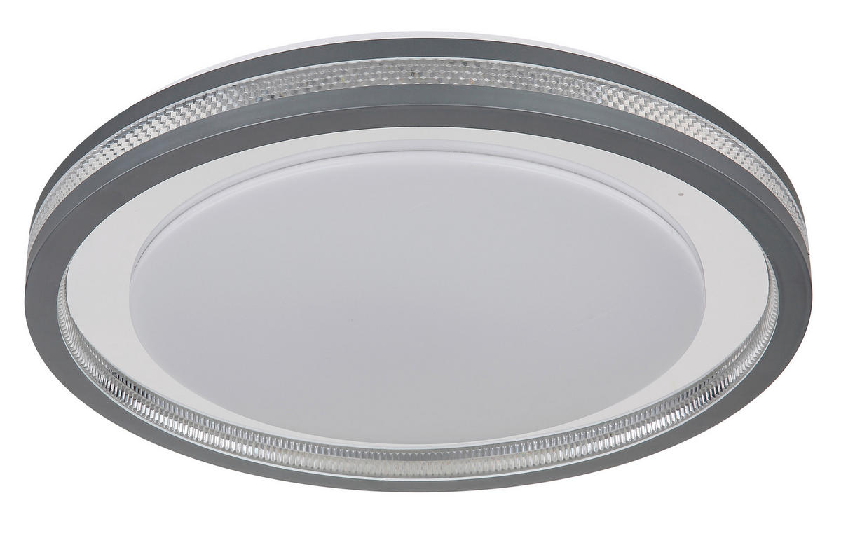 LED-DECKENLEUCHTE 30 W  47,8/6,7 cm    - Weiss/Transparent, Konventionell, Kunststoff/Metall (47,8/6,7cm) - Globo