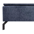 BOXSPRINGBETT 140/200 cm  in Blau  - Blau/Schwarz, Design, Textil/Metall (140/200cm) - Esposa