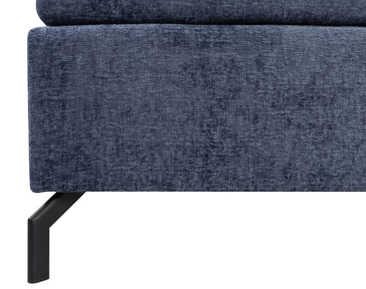 BOXSPRINGBETT 140/200 cm  in Blau  - Blau/Schwarz, Design, Textil/Metall (140/200cm) - Esposa