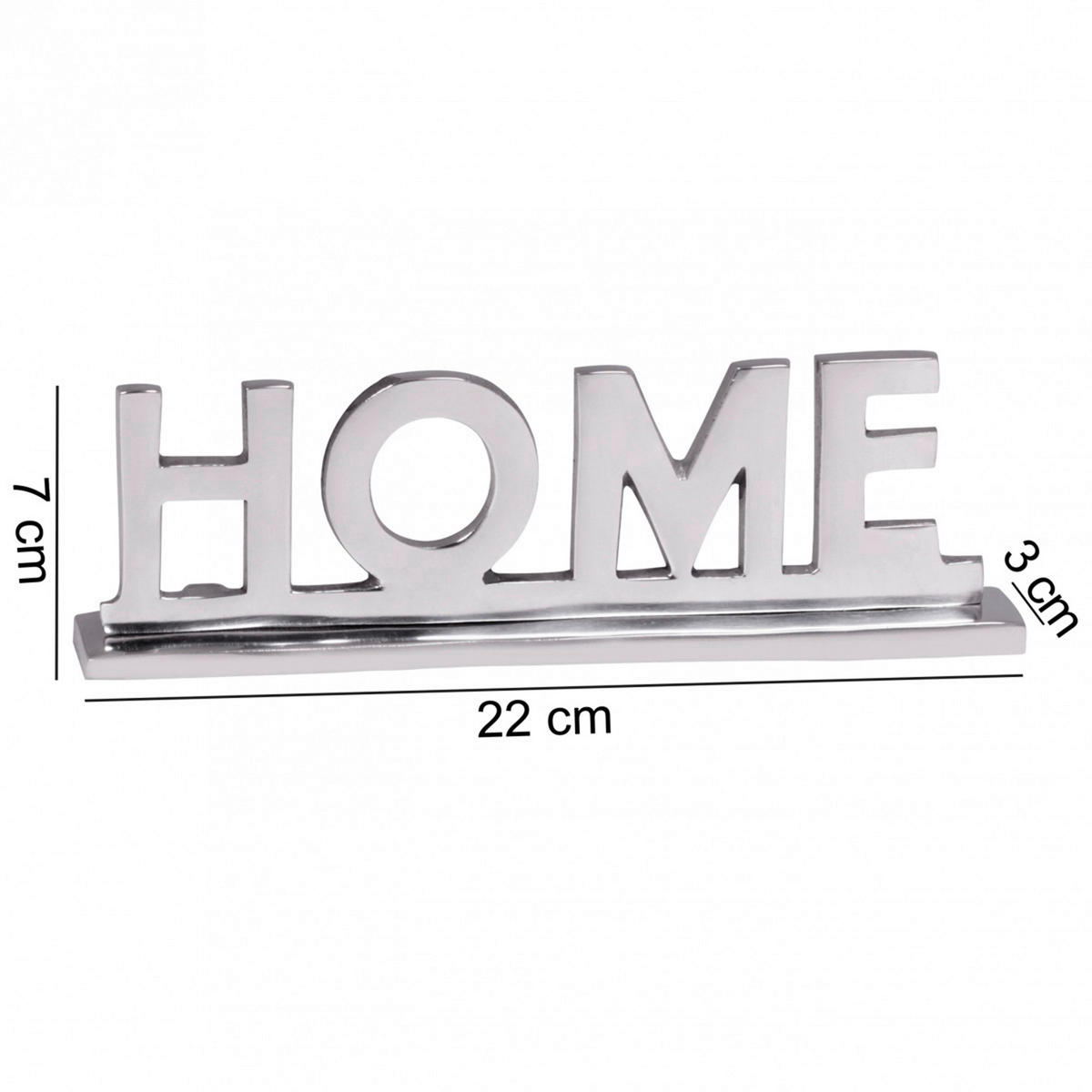 DEKOSCHRIFTZUG  - Silberfarben, MODERN, Metall (22/7/3cm) - MID.YOU