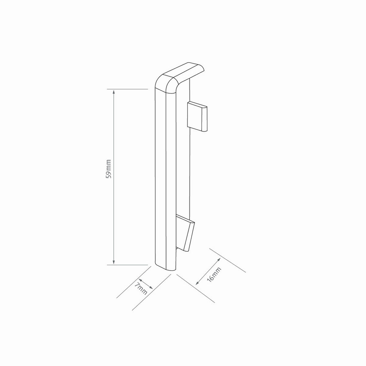 Sockelleitenendstück Eiche Eichefarben, Hellbraun  - Hellbraun/Eichefarben, Basics, Kunststoff (2.2/2.2/5.9cm) - Egger Holzwerkstoffe