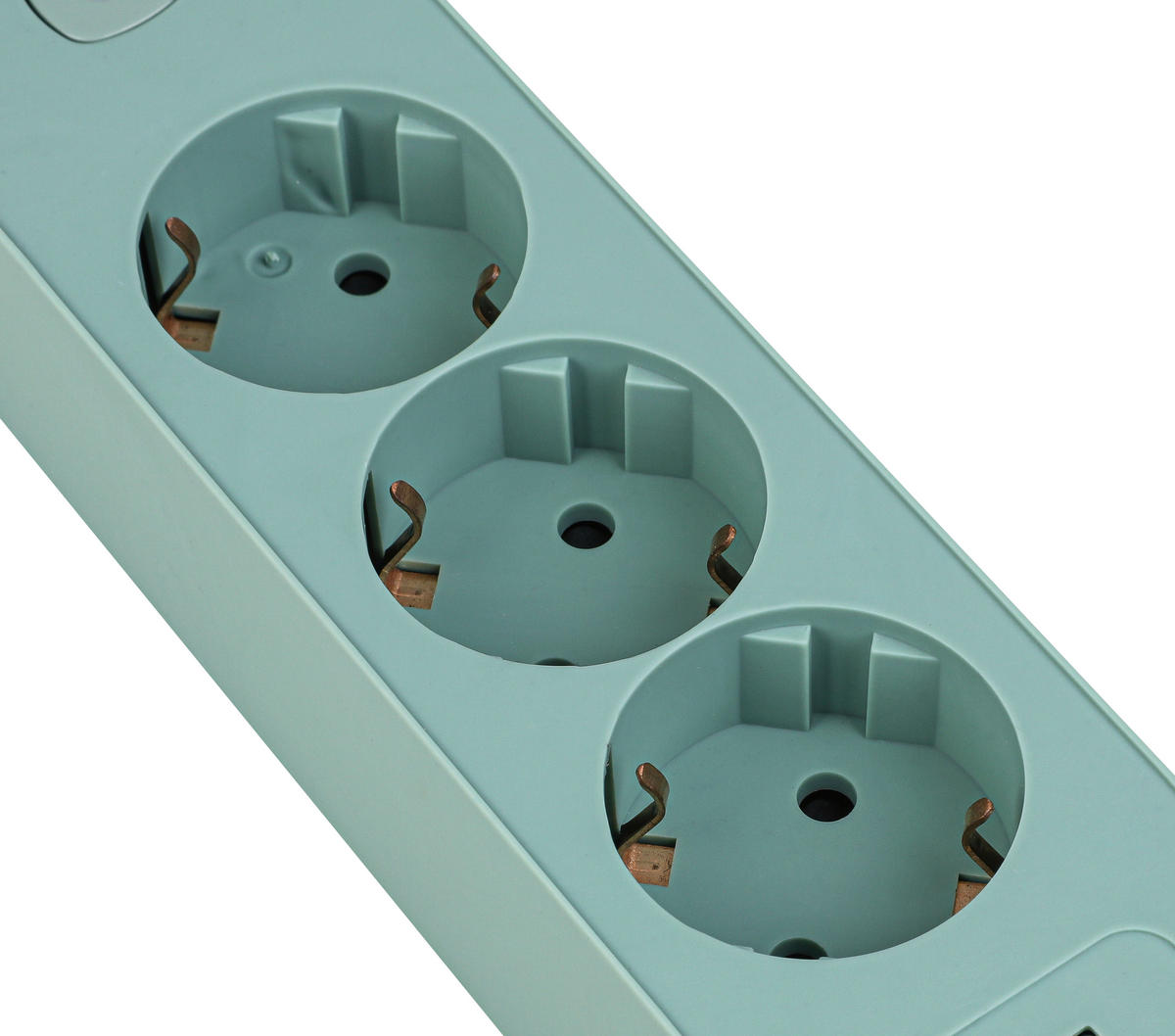 STECKDOSENLEISTE - Mintgrün, Basics, Kunststoff/Metall (24/5,5/4cm) - Mican