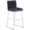 BARHOCKER in Textil, Metall Blau, Edelstahlfarben, Hellblau  - Blau/Edelstahlfarben, Design, Textil/Metall (51/107/59cm) - Dieter Knoll