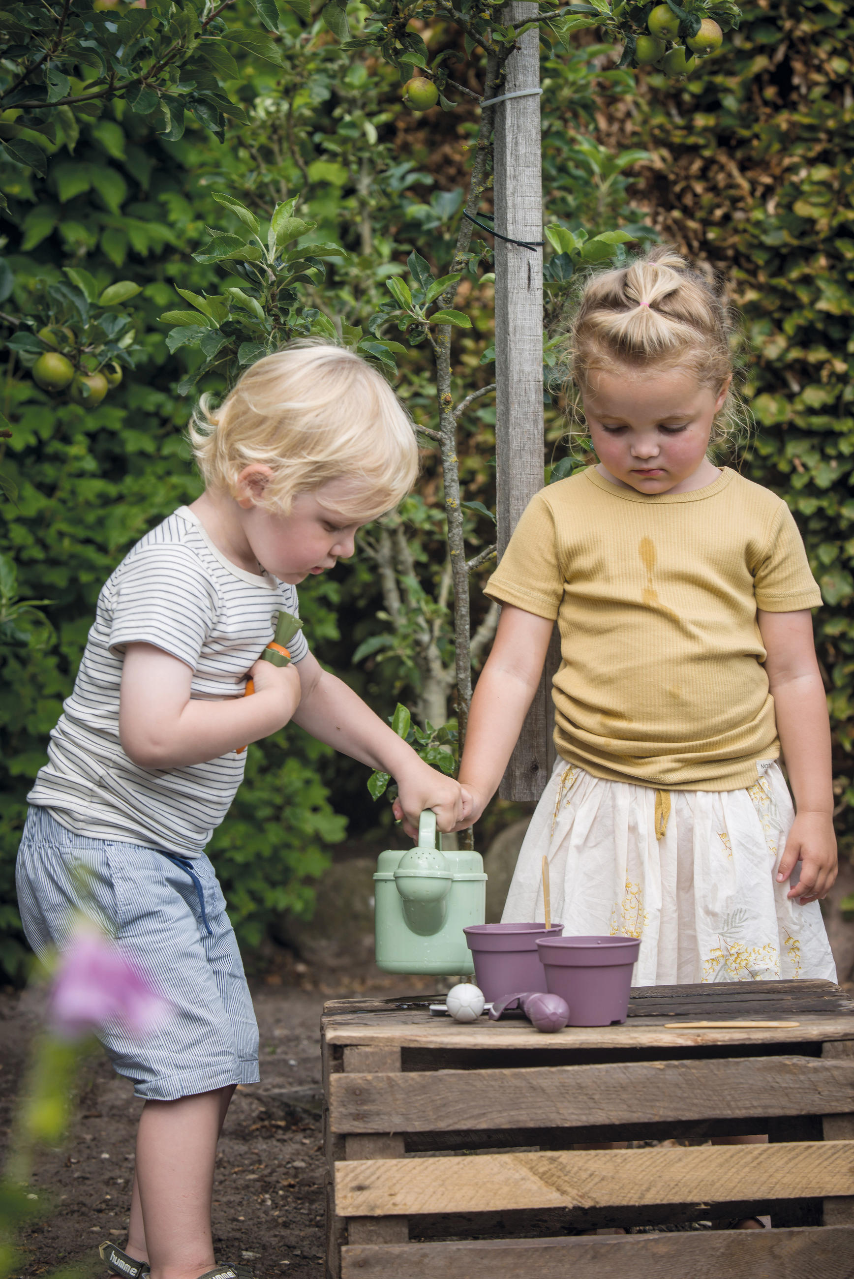 KINDER-PFLANZSET GREEEN GARDEN  - Trend, Kunststoff (22,5/17,5/19cm)