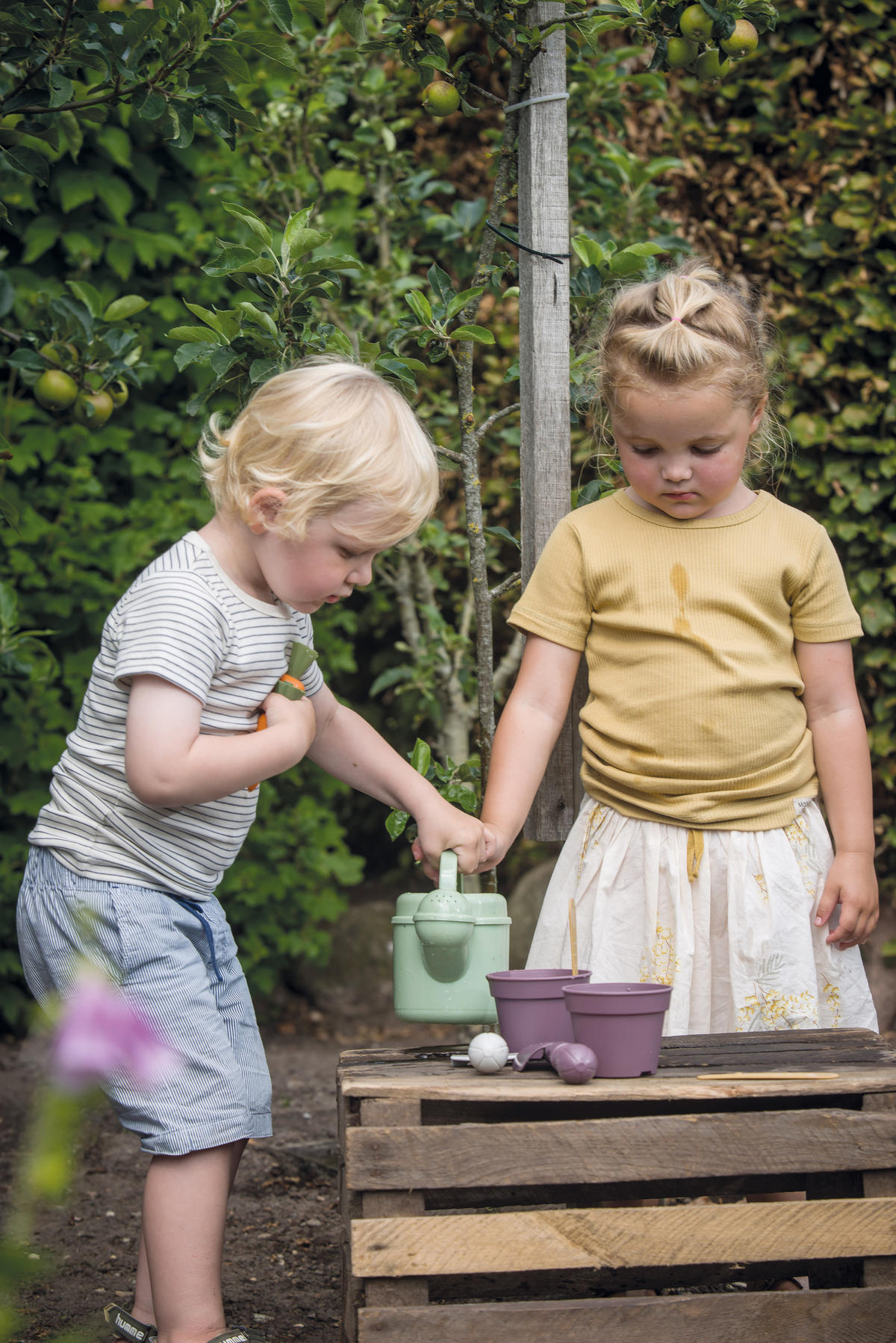 KINDER-PFLANZSET GREEEN GARDEN  - Trend, Kunststoff (22,5/17,5/19cm)