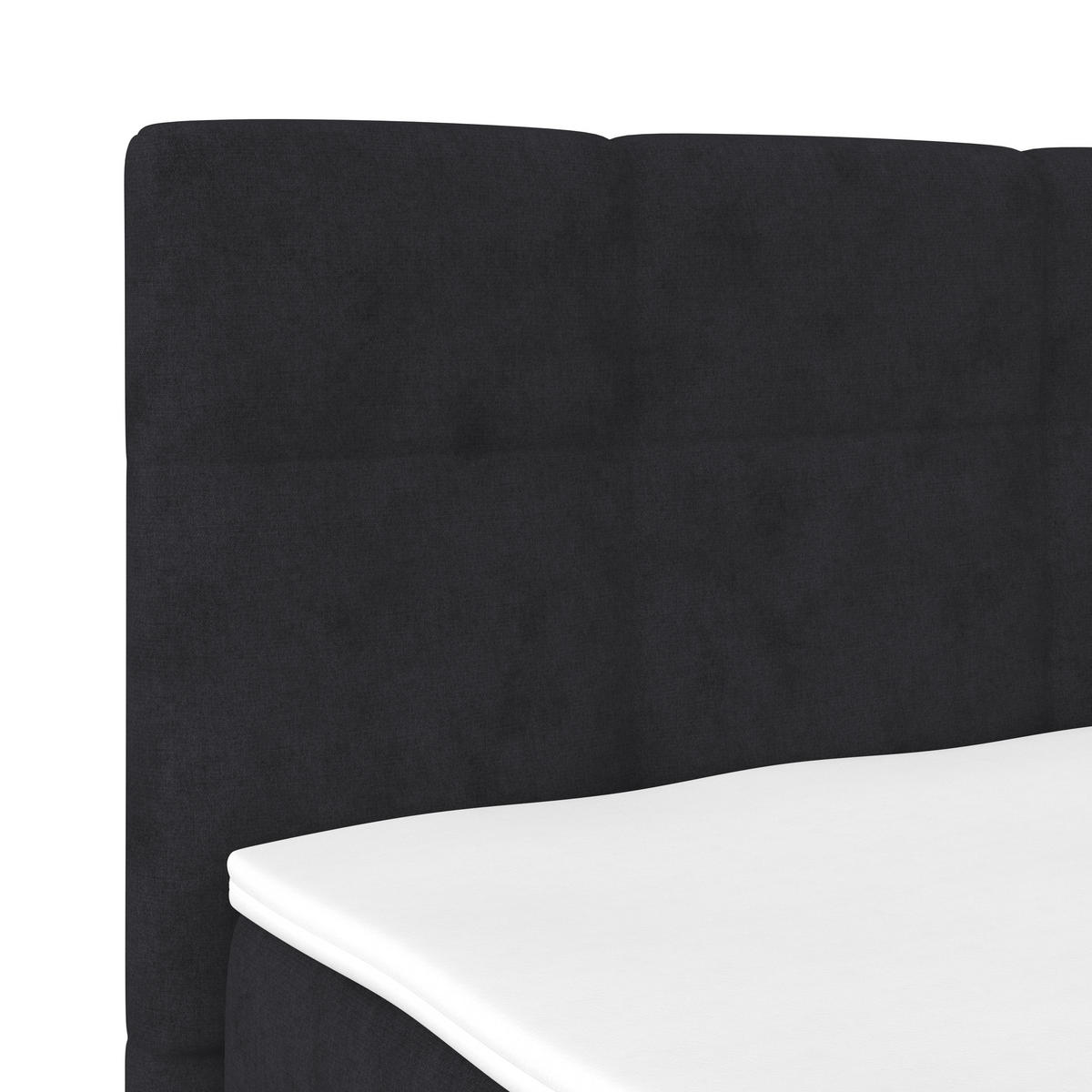 POLSTERBETT Bettkasten, Topper 180/220 cm  in Anthrazit  - Anthrazit/Schwarz, MODERN, Kunststoff/Textil (180/220cm) - MID.YOU