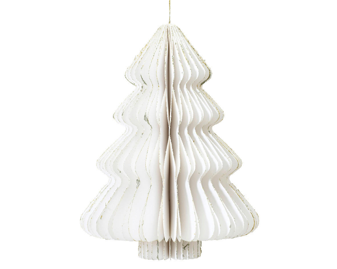 DEKOWEIHNACHTSBAUM - Weiß, Basics, Papier (15,00/15,00/20,00cm)