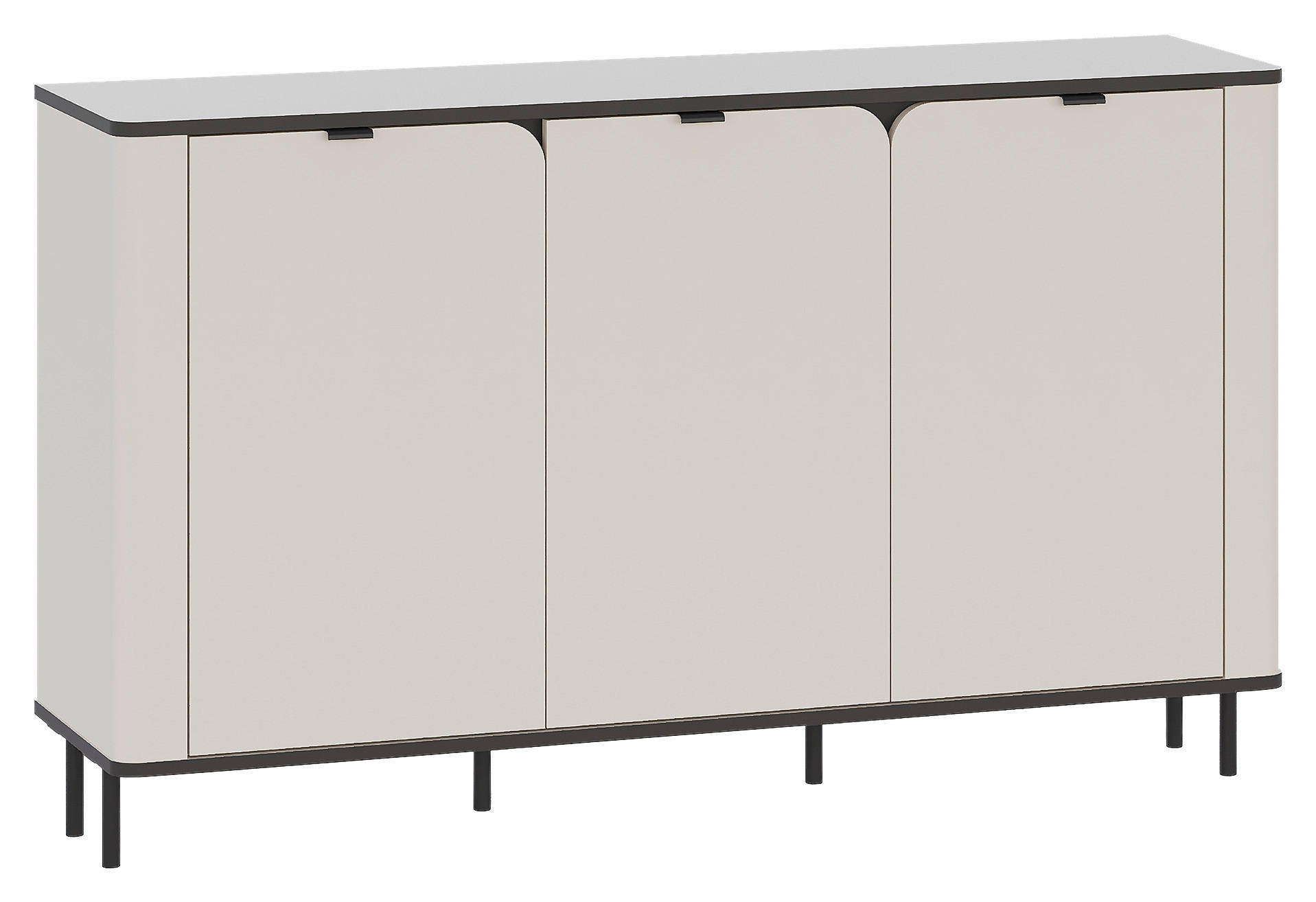 SIDEBOARD  in 136,8/82/35,2 cm  - Beige/Schwarz, MODERN, Holzwerkstoff/Kunststoff (136,8/82/35,2cm) - Carryhome