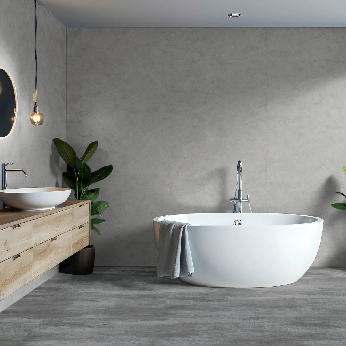 Vinyl für die Wand  - Hellgrau, MODERN, Kunststoff (60/30/0,37cm)