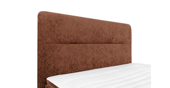 BOXSPRINGBETT 140/200 cm  in Rotbraun  - Rotbraun/Schwarz, Design, Textil/Metall (140/200cm) - Esposa