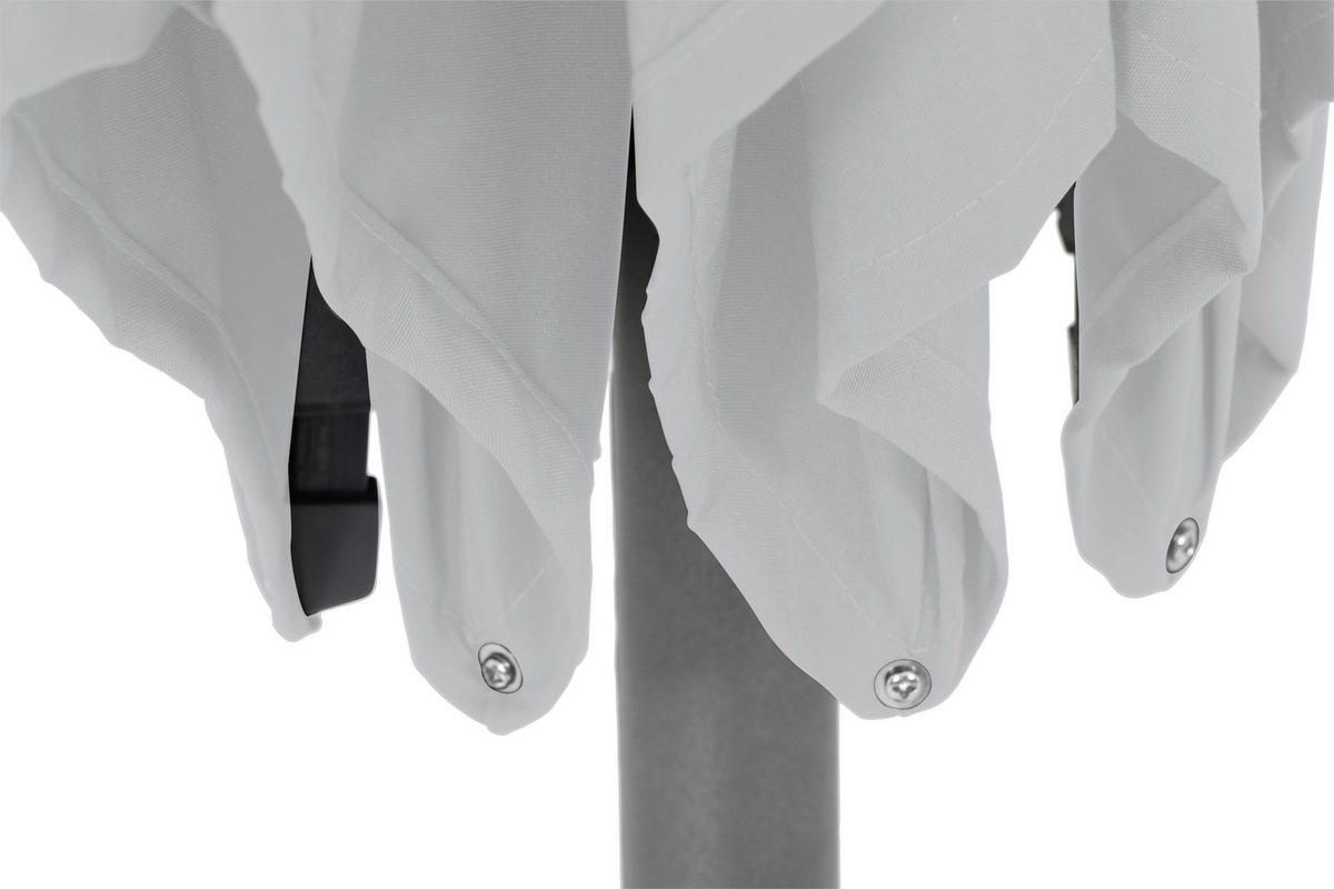 SONNENSCHIRM  300/300 cm  - Anthrazit/Grau, KONVENTIONELL, Textil/Metall (300/300cm) - Siena Garden