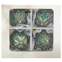 CHRISTBAUMKUGEL-SET 6 cm  - Dunkelgrün, LIFESTYLE, Glas/Metall (6cm) - X-Mas