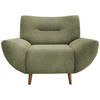 SESSEL in Chenille Grün  - Wildeiche/Grün, Modern, Holz/Textil (111/81/90cm) - MID.YOU