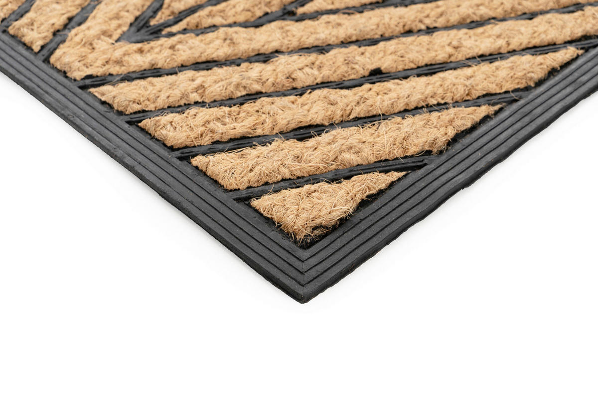 DVEŘNÍ ROHOŽKA, 45/75 cm světle hnědá - světle hnědá, Basics, textil/plast (45/75cm) - Kayoom
