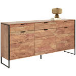 SIDEBOARD 175/86/40 cm  - Schwarz/Akaziefarben, Trend, Holz/Metall (175/86/40cm) - Ambia Home