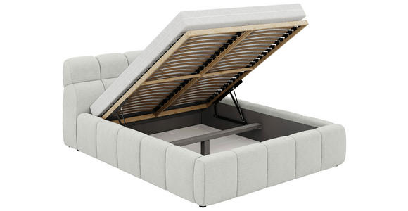 POLSTERBETT Lattenrost, Bettkasten 180/200 cm  in Creme  - Creme/Schwarz, Design, Holz/Kunststoff (180/200cm) - Esposa