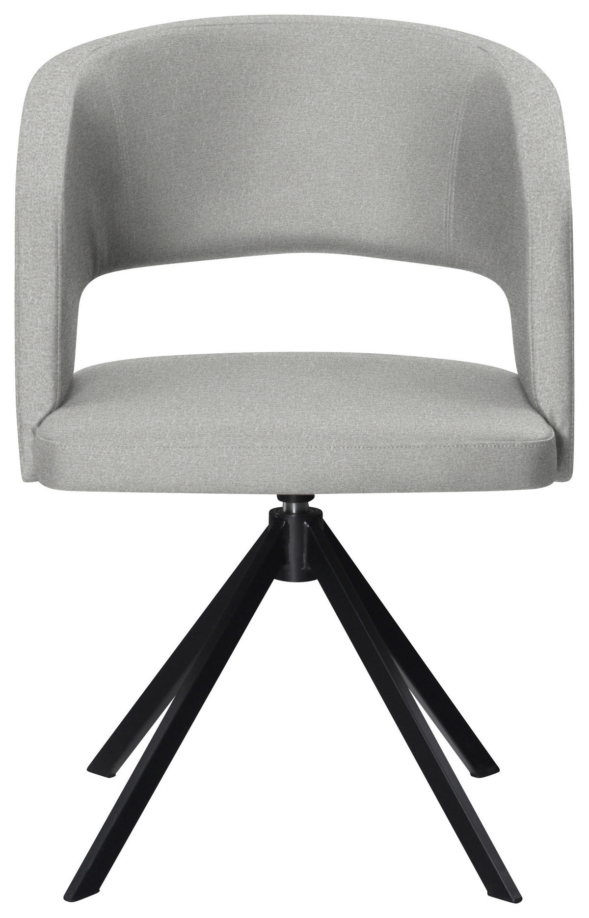 ARMLEHNSTUHL  in Stahl Samt  - Creme/Schwarz, KONVENTIONELL, Textil/Metall (56/84/59cm) - Moderano