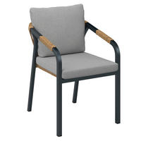 STAPELSESSEL Aluminium Anthrazit, Naturfarben, Hellgrau  - Anthrazit/Hellgrau, MODERN, Kunststoff/Textil (56/77/64cm) - Ambia Garden