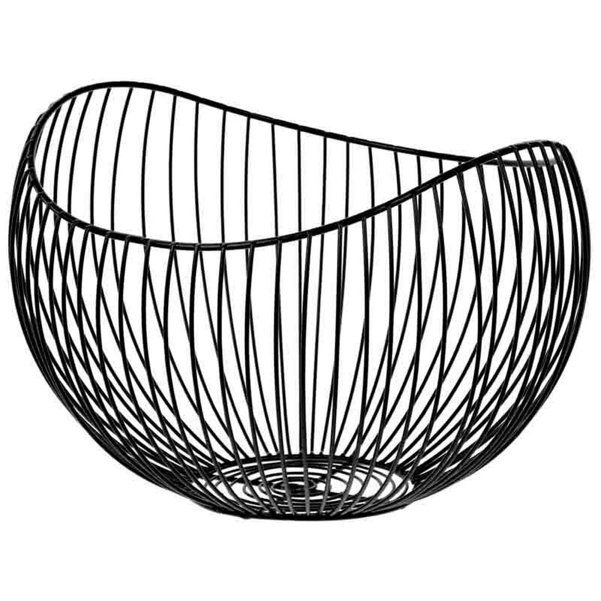 DEKORAČNÍ MISKA  - černá, Basics, kov (24/15/21cm)