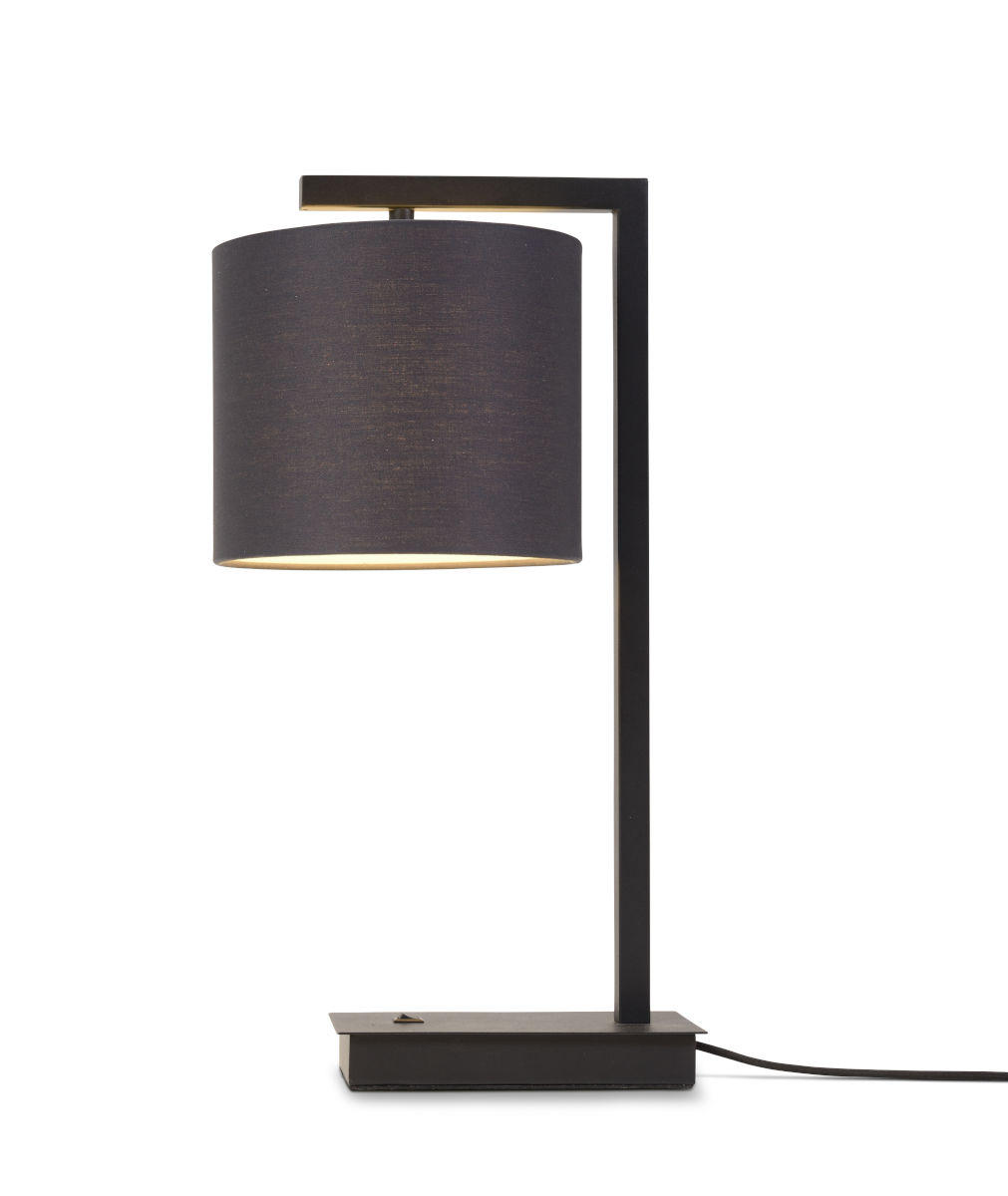 TISCHLEUCHTE Boston 17/44 cm   - Schwarz, Basics, Textil/Metall (17/44cm) - It's about Romi