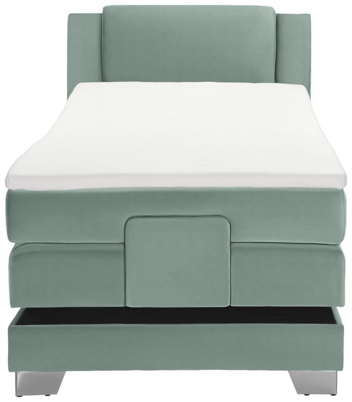 BOXSPRINGBETT 100/200 cm  in Petrol  - Silberfarben/Petrol, Konventionell, Kunststoff/Textil (100/200cm) - Esposa