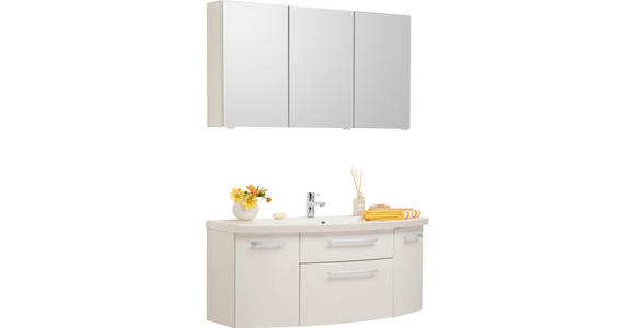 BADEZIMMER in 120 cm - Weiß, KONVENTIONELL, Holzwerkstoff/Stein (120cm) - Novel
